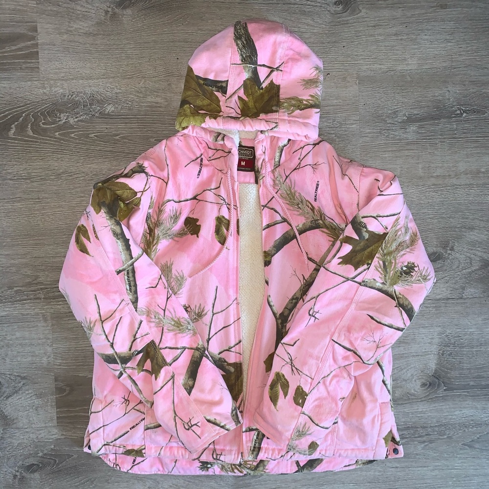 SCHMIDT Pink Camouflaged Winter Work Coat